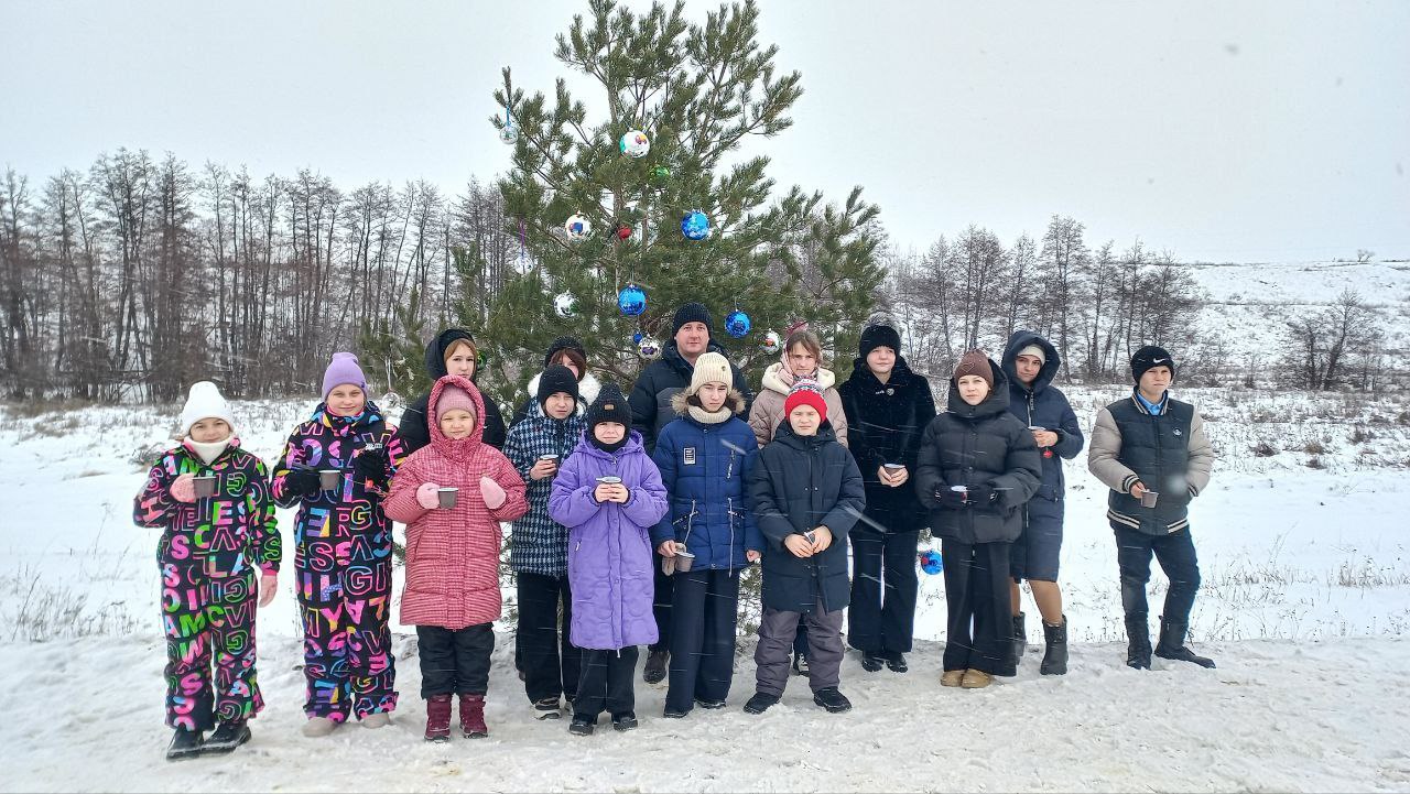 Самую новогоднюю дорогу украсили в Аткарском районе